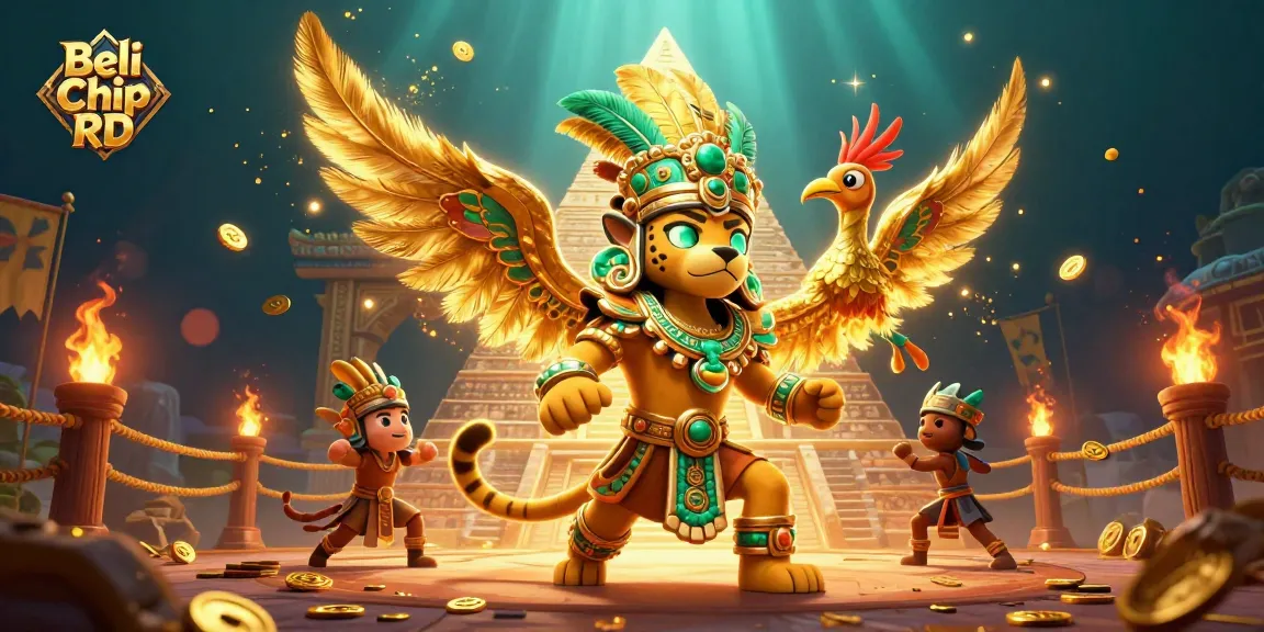 Beli Chip RD dengan cepat dan aman dalam ilustrasi kasino 3D yang kaya warna.